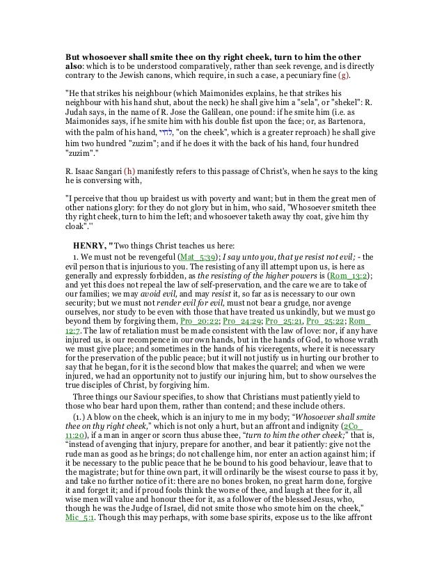 Matthew 5 38 48 Commentary