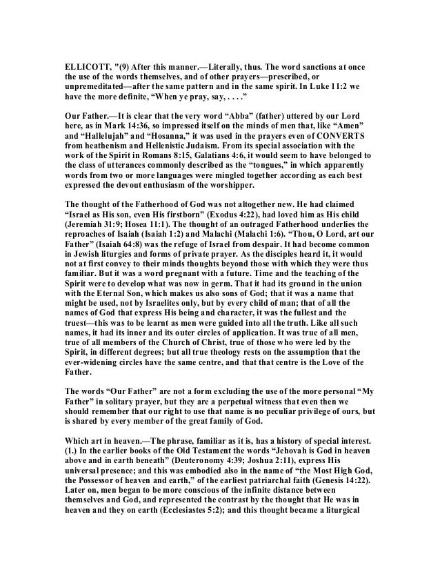 Matthew 6 9 15 Commentary matthew-6-9-15-commentary