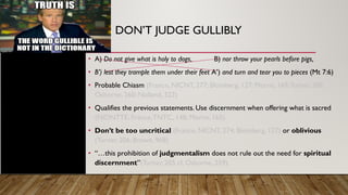 Don't Judge! (Judgmentally, Hypocritically, Gullibly) | Matthew 7:1-6 ...