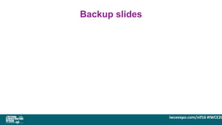iwceexpo.com/nif16 #IWCE20
Backup slides
 