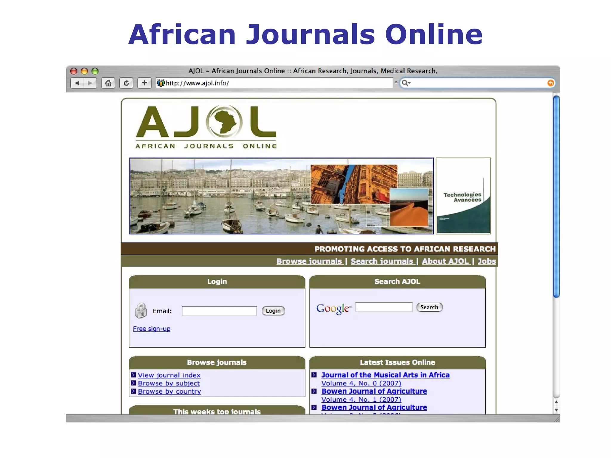African Journals Online
 