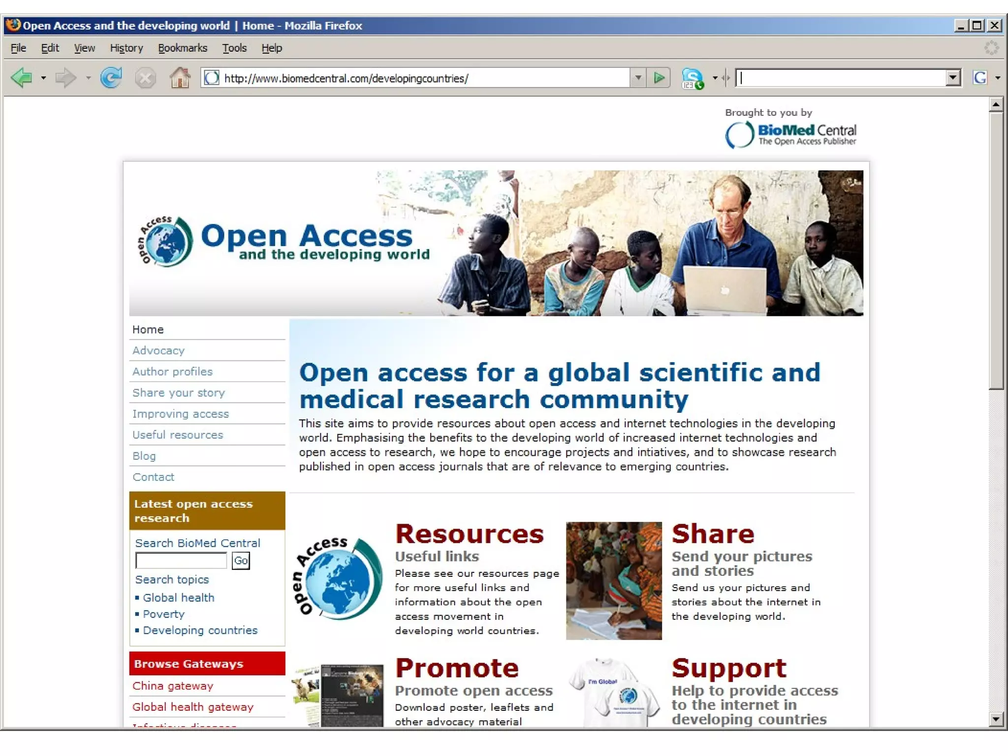 The benefits of open access for the
developing world
 