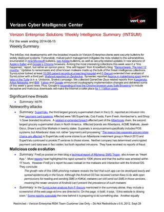 Intelligence Summary Example Networking Examples INTSUM | PDF