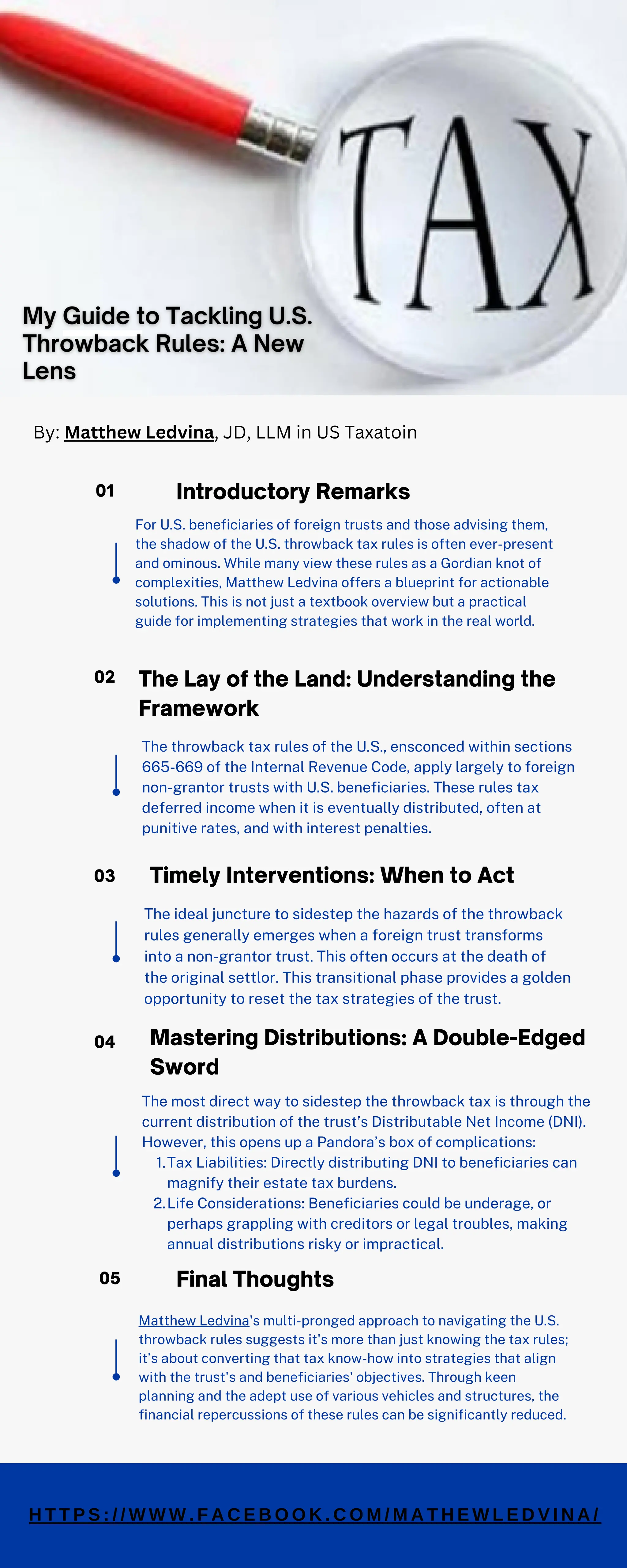 Matthew Ledvina Guide to Tackling U.S. Throwback Rules A New Lens PDF