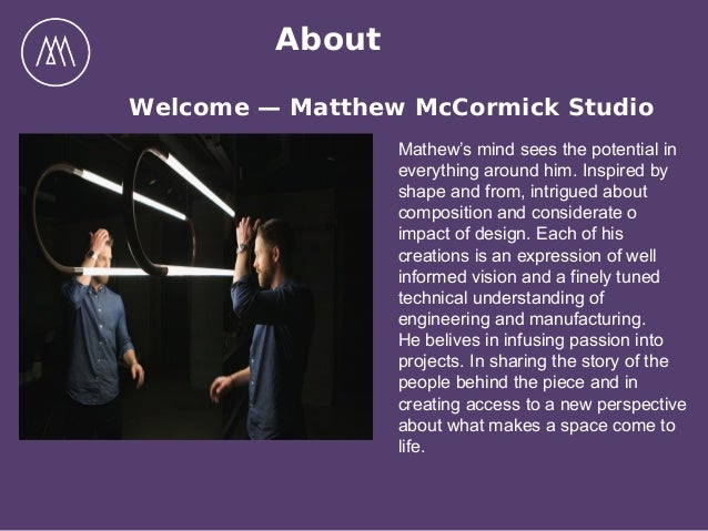 Matthew mccormick studio