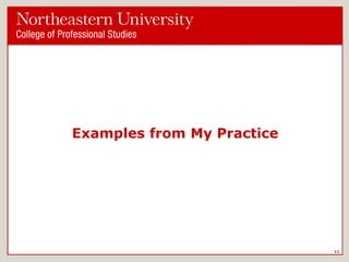 Examples from My Practice

11

 