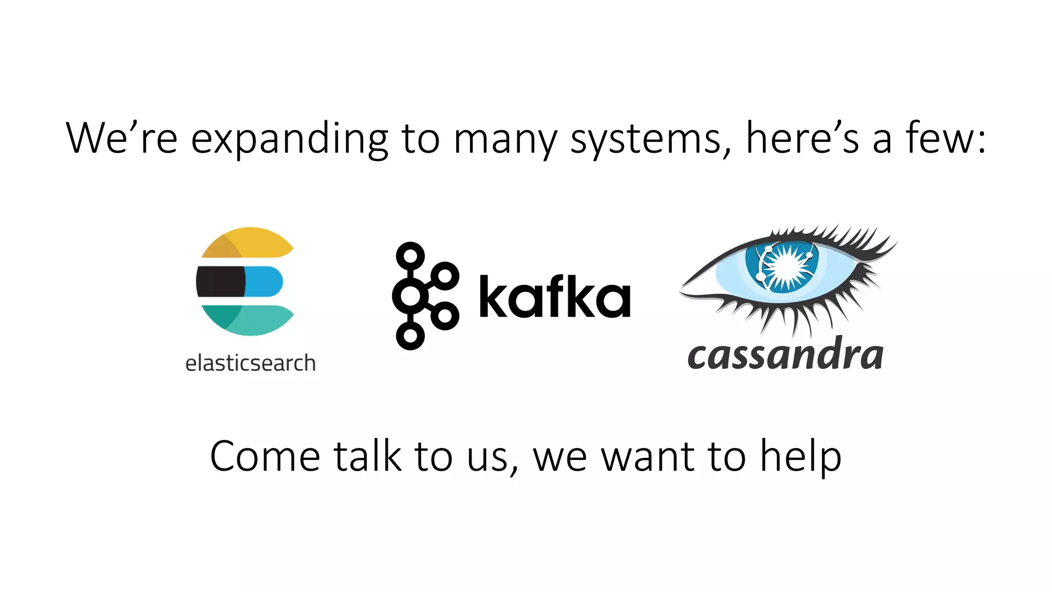 We’re expanding to many systems, here’s a few:
Come talk to us, we want to help
 