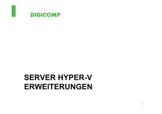 SERVER HYPER-V
ERWEITERUNGEN
                 3
 