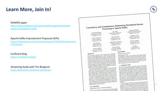 Principles in Data Stream Processing | Matthias J Sax, Confluent | PDF