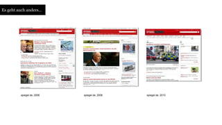 Es geht auch anders… 
spiegel.de, 2006 spiegel.de, 2008 spiegel.de, 2010 
 