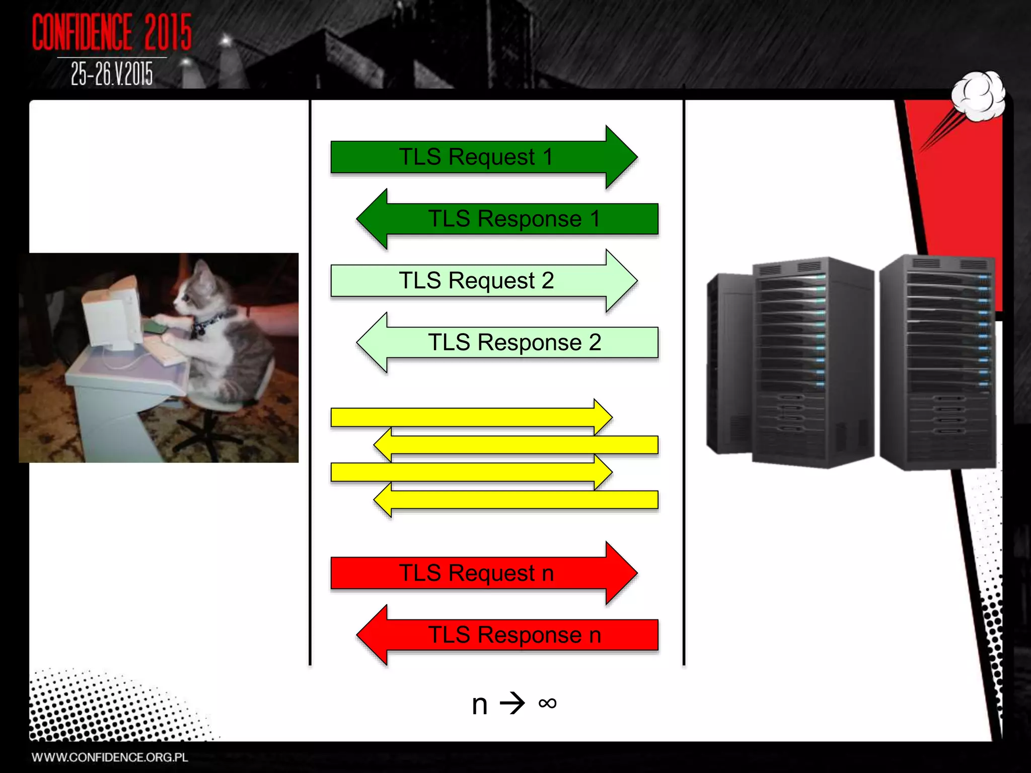TLS Request 1
TLS Response 1
TLS Request 2
TLS Response 2
TLS Request n
TLS Response n
n  ∞
 