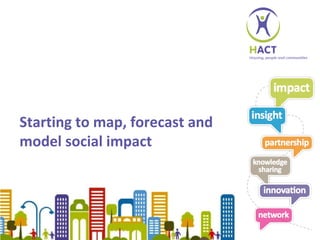 Starting to map, forecast and
model social impact
 