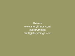 #SocialTVConf Presentations - 22/1/13 - Matt Locke from Storythings