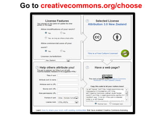 Go to creativecommons.org/choose
 