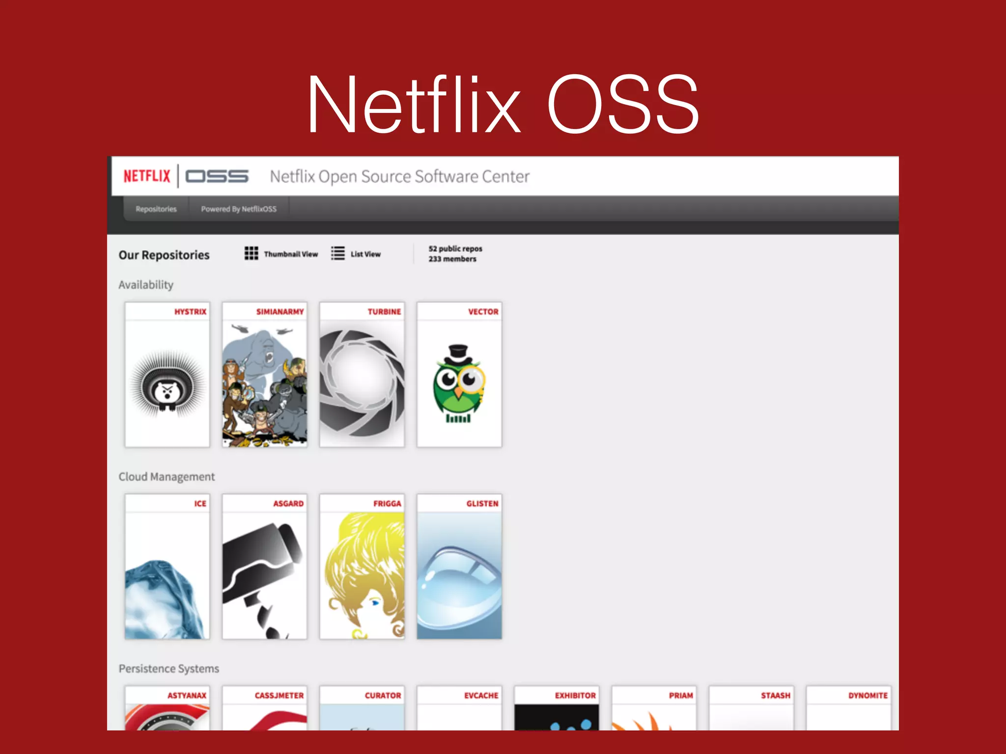 Netﬂix OSS
 
