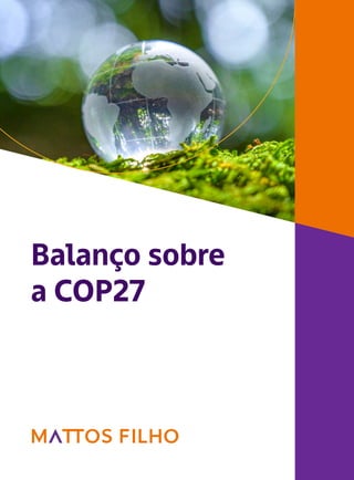 Balanço sobre
a COP27
 
