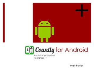 +
for Android
Analytics Tool review
Rectangle++

Matt Porter

 