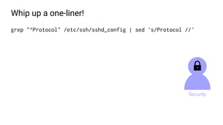 Whip up a one-liner!
grep "^Protocol" /etc/ssh/sshd_config | sed 's/Protocol //'
 