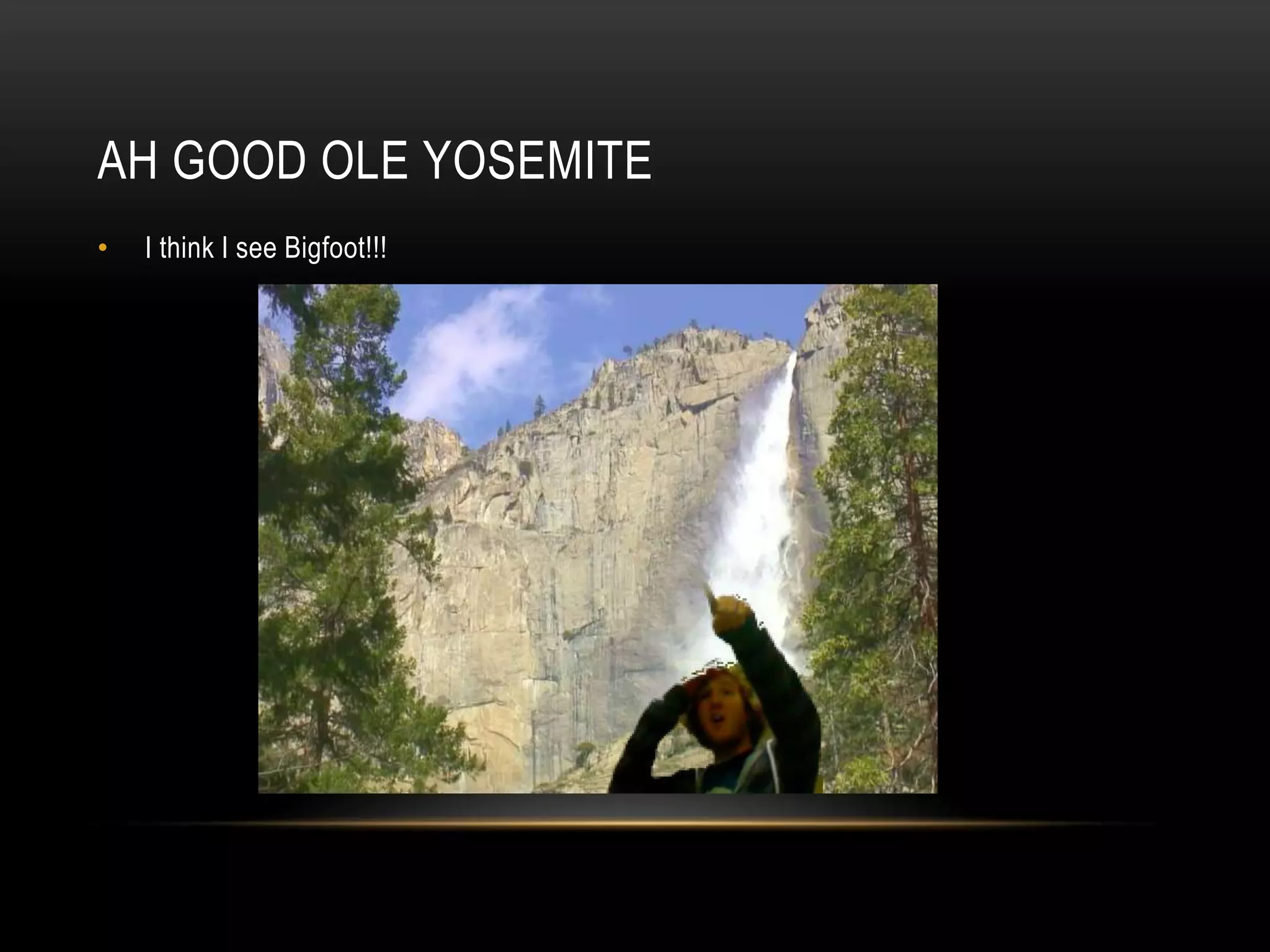 Ah good ole yosemiteI think I see Bigfoot!!!