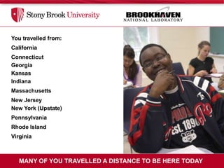 You travelled from:
California
Connecticut
Georgia
Kansas
Indiana
Massachusetts
New Jersey
New York (Upstate)
Pennsylvania
Rhode Island
Virginia



   MANY OF YOU TRAVELLED A DISTANCE TO BE HERE TODAY
 
