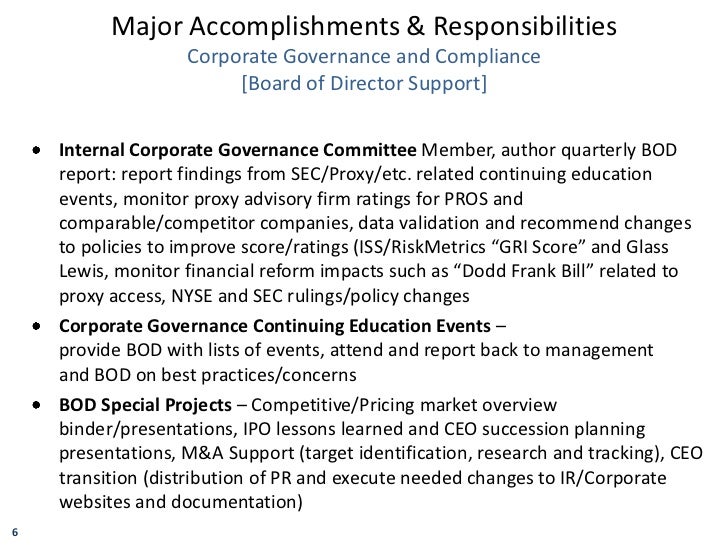 significant accomplishments examples