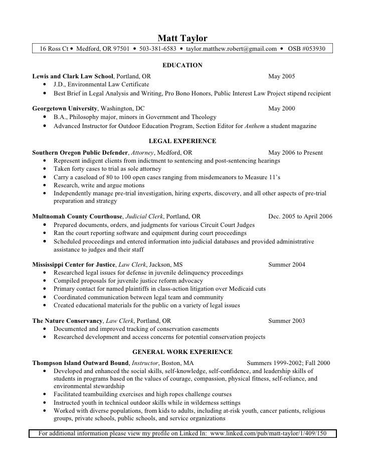 matt taylor resume resume for law clerk