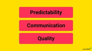Collaboration
Small pieces
Technical disciplineQuality
Communication
Predictability
 
