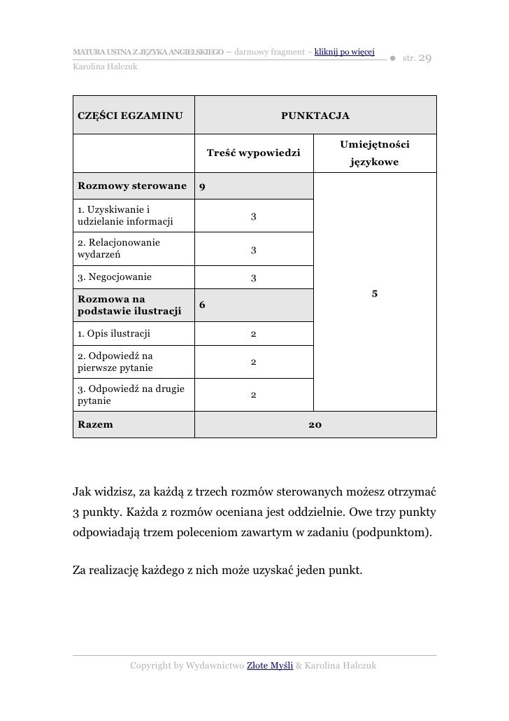 Matura Ustna Z Jezyka Angielskiego