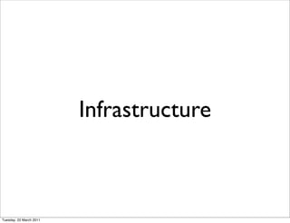 Infrastructure



Tuesday, 22 March 2011
 