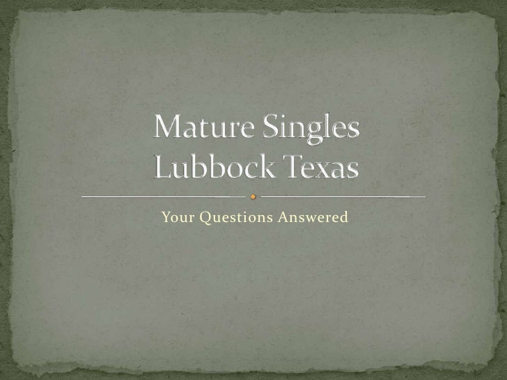 Lubbock texas singles groups