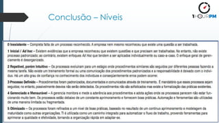 Conclusão – Níveis
 