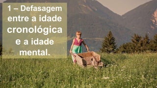 1 – Defasagem
entre a idade
cronológica
e a idade
mental.
 
