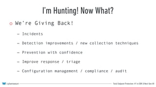 Total Endpoint Protection: #1 in EDR & Next-Gen AV
Time to Change.
Intelligence is the ability to adapt
to change.
-- Stephen Hawking
 