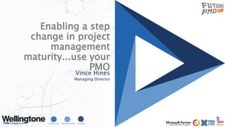CONSULTING MICROSOFT PPM TRAINING
Enabling a step
change in project
management
maturity...use your
PMO
Vince Hines
Managing Director
 