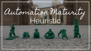 Automation Maturity
Heuristic
 