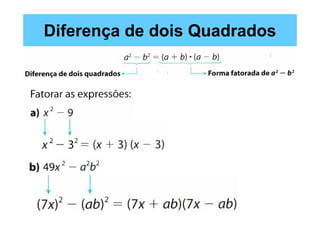 Diferença de dois Quadrados
 