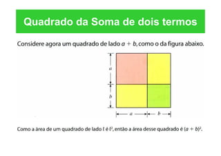 Quadrado da Soma de dois termos
 