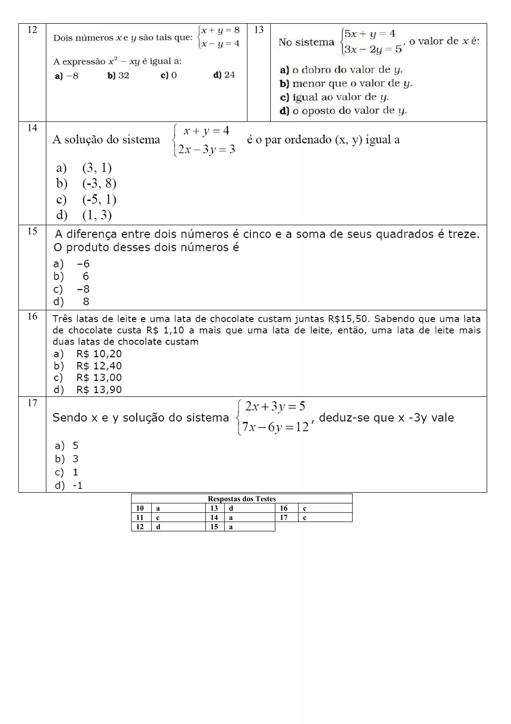 Sistemas De Equações Exercícios Resolvidos 8 Ano Pdf - BINKEDU