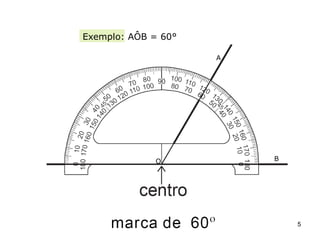 Exemplo: AÔB = 60°

                     A




             O           B




                             5
 