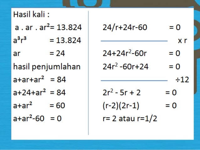 Baris dan Deret Contoh Soal dan Pembahasan Baris dan Deret Contoh Soal dan Pembahasan