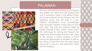 Palawan Script Mat Weaving and the Materials Used -Matx | PPTX