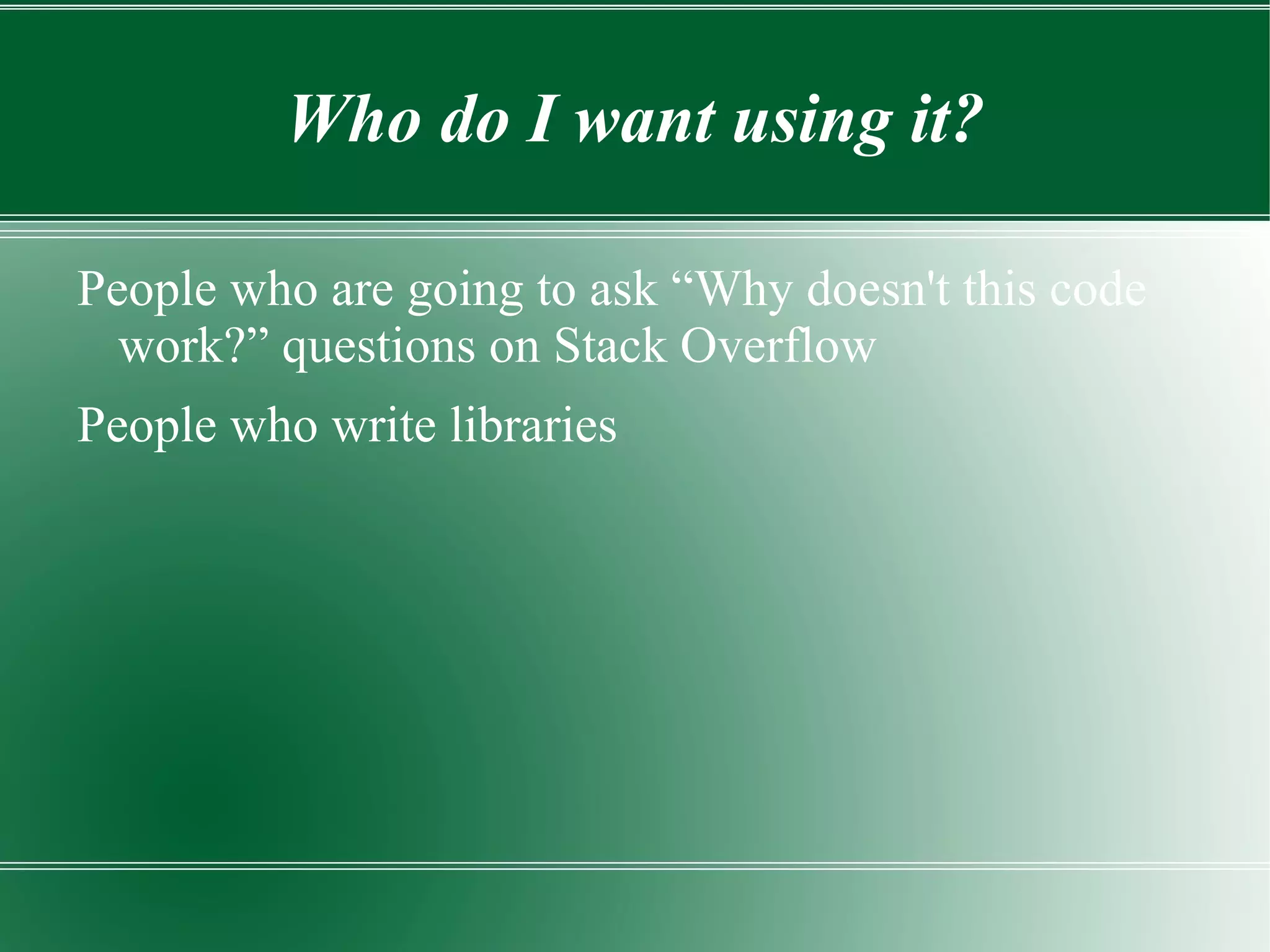 Warns you that (false; true) is legal but pointless 