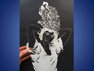 Maude white -  Art only with paper