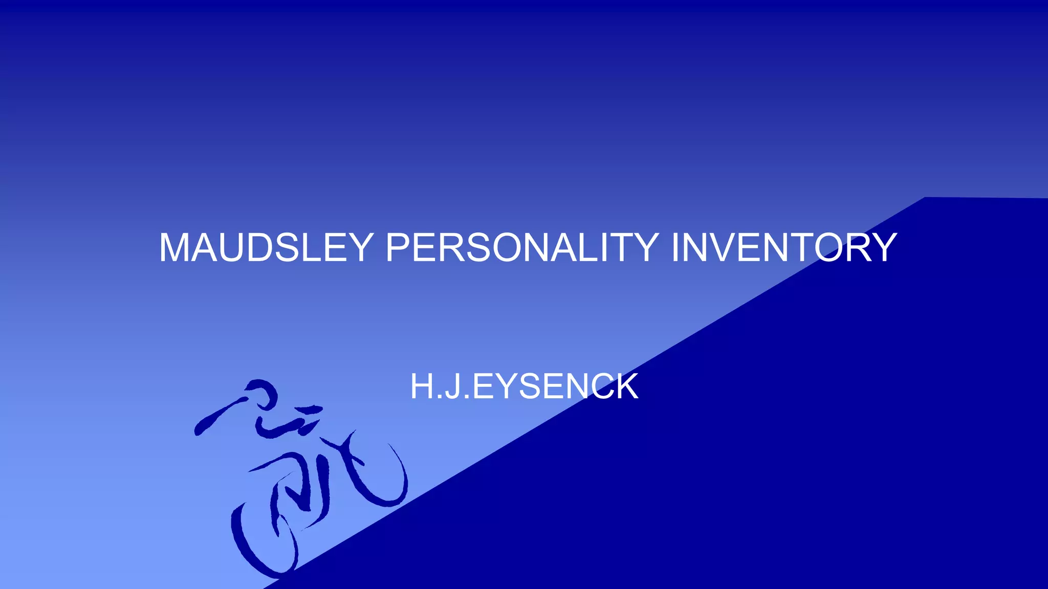 maudsley-personality-inventory-pptx