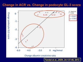 •32
Tøndel et al, JASN, 24:137-48, 2013
Change in ACR vs. Change in podocyte GL-3 score
 