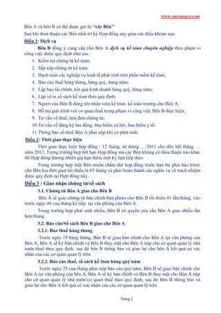 www.saovangco.com

Bên A và bên B có thể được gọi là ‘‘các Bên’’
Sau khi thoả thuận các Bên nhất trí ký Hợp đồng này gồm c...