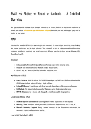 MAUI vs Flutter vs React vs Avalonia_ A Detailed Comparison.pdf
