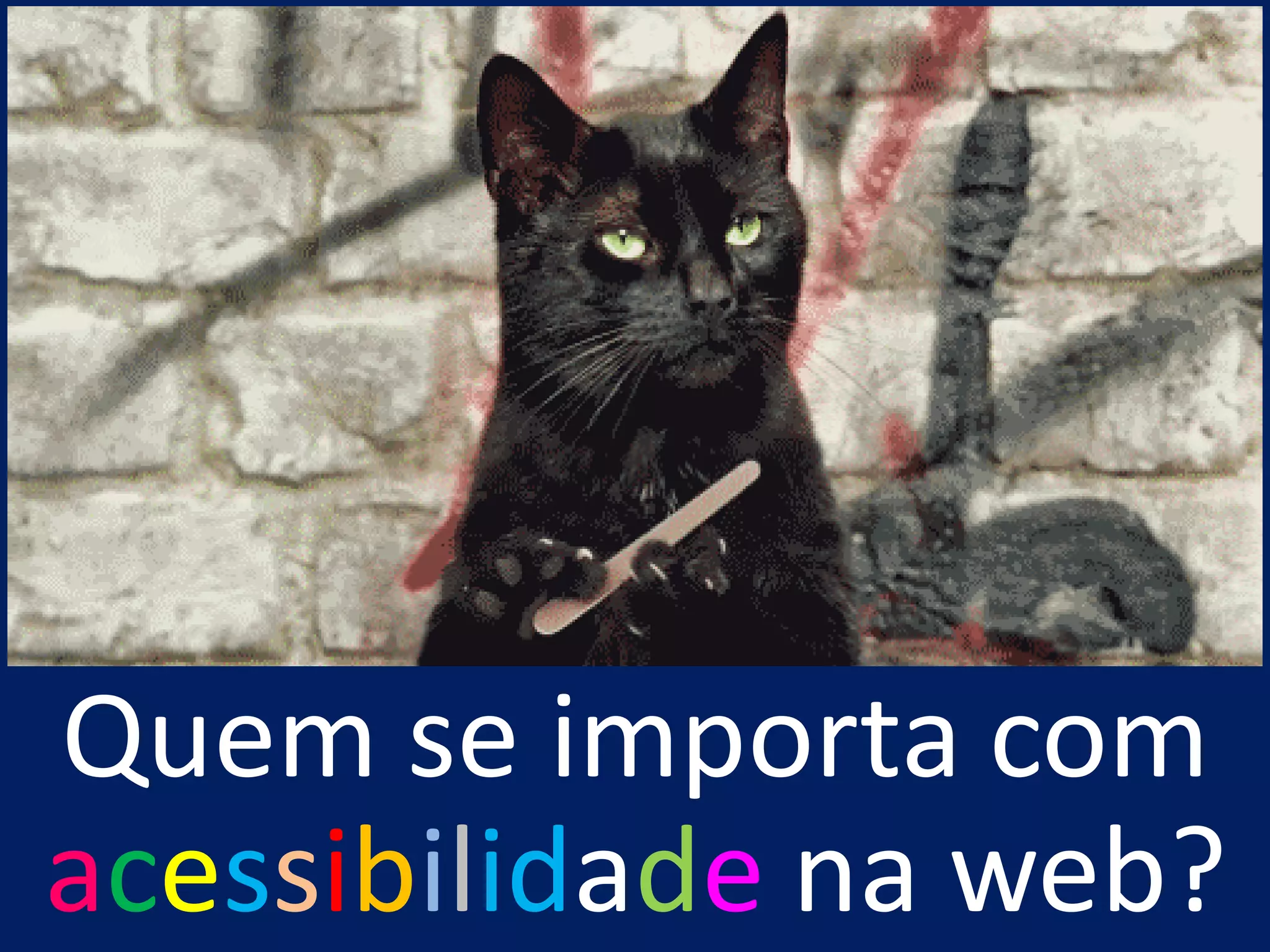 Quem se importa com
acessibilidade na web?
 
