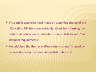 Maulana Azad the Education minister.pptx
