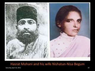 Hasrat Mohani and his wife Nishatun-Nisa BegumSaturday, April 16, 201114